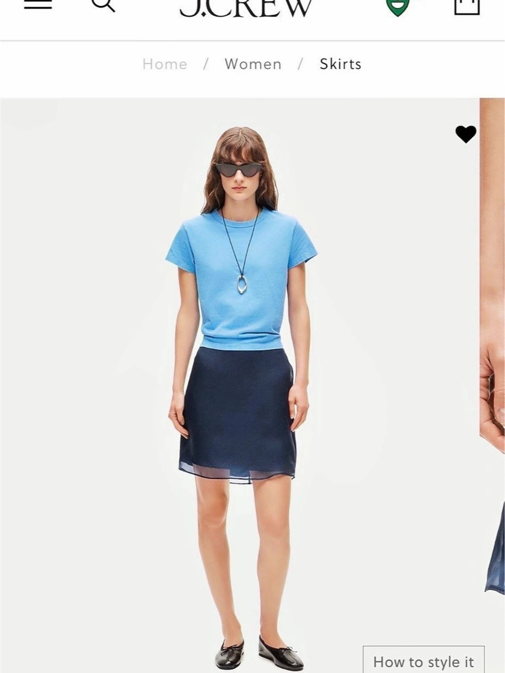 J.Crew Fairfax Skirt in Organza